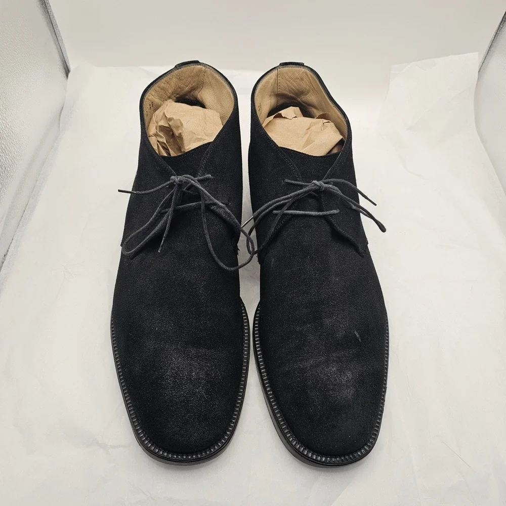 Salvatore Ferragamo Suede Chukka Boots 12 2E Black Lace Up Italy Designer Luxury Tramezza lace-up boot - Men | Ferragamo main image 4